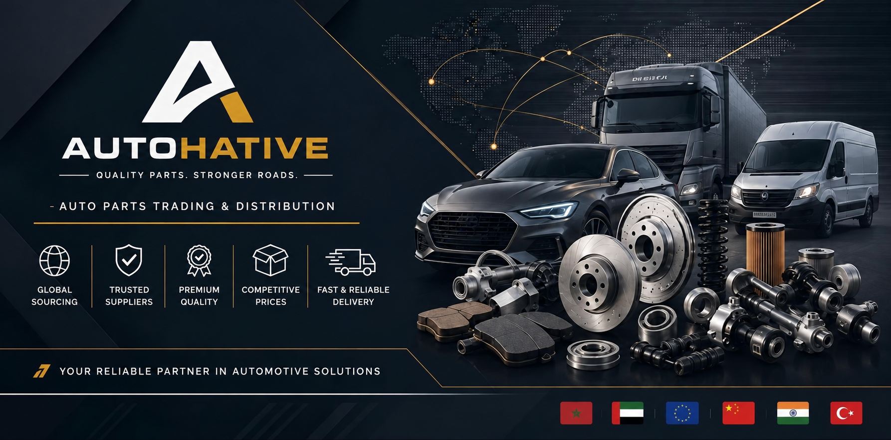 Autohative automotive parts trading and distribution for cars, trucks and commercial vehicles
